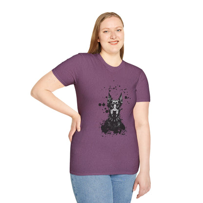 Doberman Ink Splatter T-Shirt