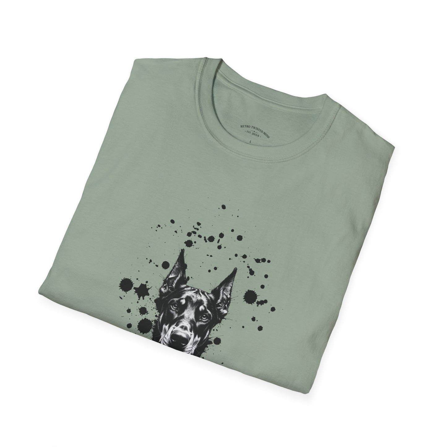 Doberman Ink Splatter T-Shirt