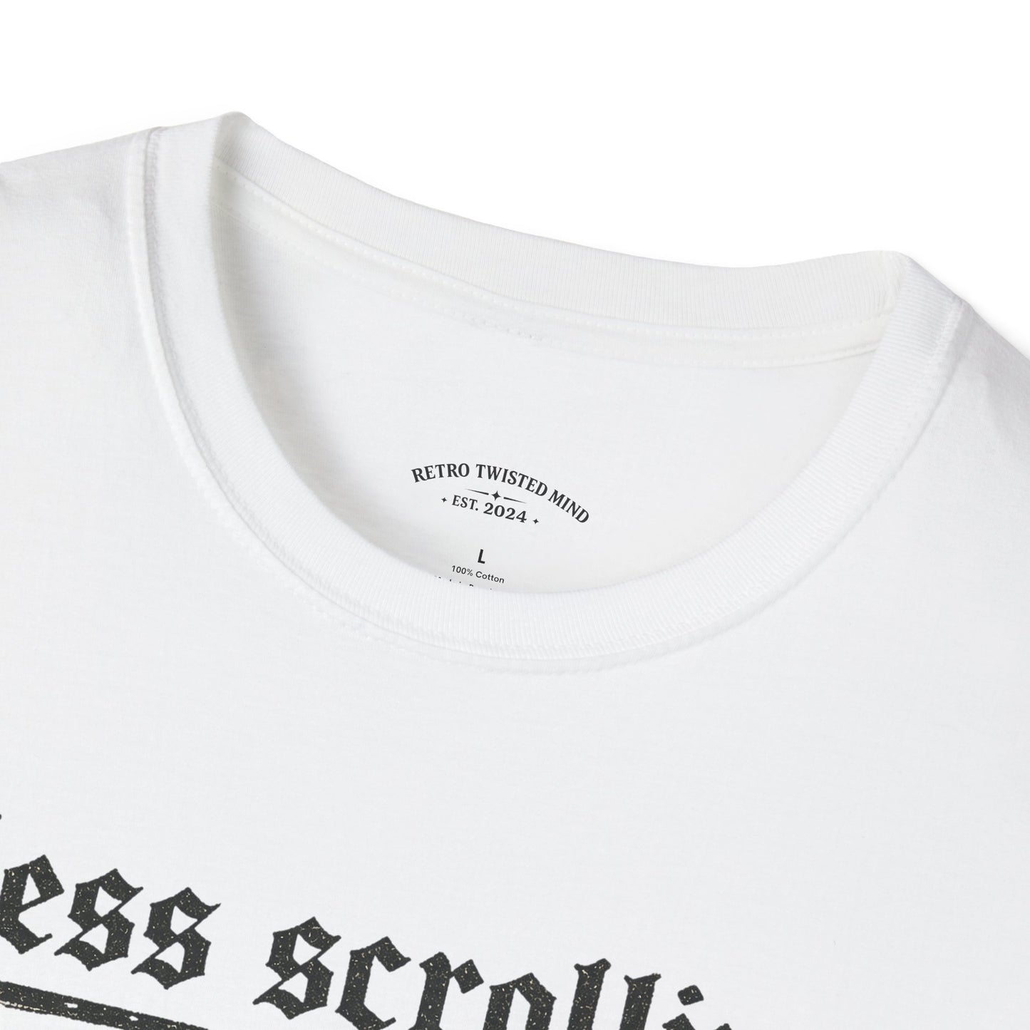 T-Shirt — "Less Scrolling, More Strolling" Dog Graphic Tee