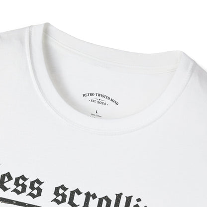 T-Shirt — "Less Scrolling, More Strolling" Dog Graphic Tee