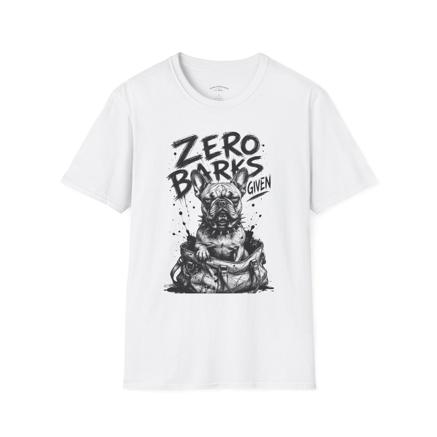 Zero Barks Given Bulldog T-Shirt — Funny Dog Lover Tee
