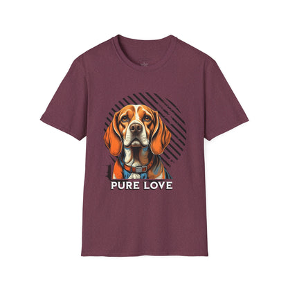 Pure Love Dog T-Shirt - Unisex Softstyle Tee for Animal Lovers