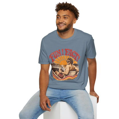Retro 'FUN! FACT!' Surf Tee — Vintage Sunset Beach Graphic T-Shirt