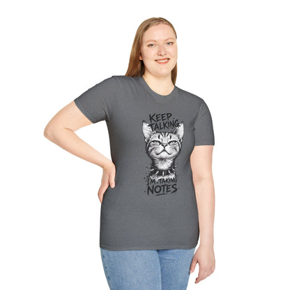 Keep Talking I'm Taking Notes Cat T‑Shirt