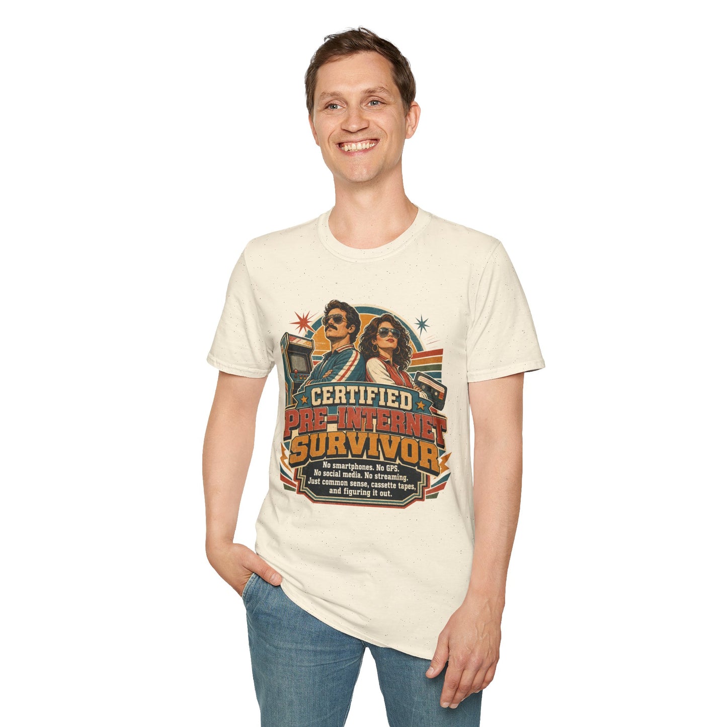 Certified Pre-Pandemic Survivor T-Shirt — Retro 70s Vintage Graphic