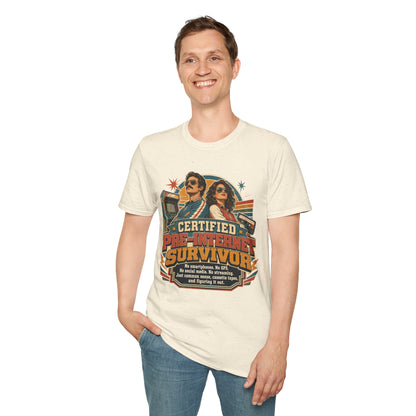Certified Pre-Pandemic Survivor T-Shirt — Retro 70s Vintage Graphic