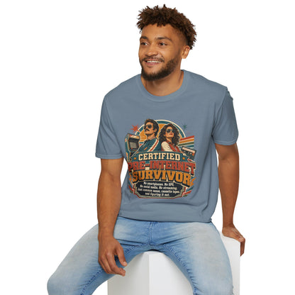 Certified Pre-Pandemic Survivor T-Shirt — Retro 70s Vintage Graphic