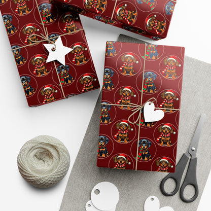 Nutcracker Pattern Gift Wrap Paper — Festive Red Holiday Wrapping for Christmas Gifts