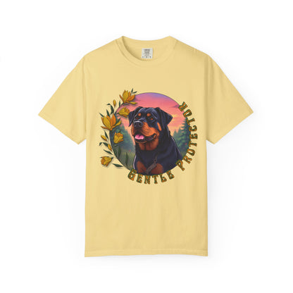 Gentle Protection Unisex Garment-Dyed T-shirt | Dog Lover Gift | Floral Design