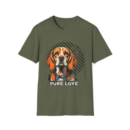Pure Love Dog T-Shirt - Unisex Softstyle Tee for Animal Lovers