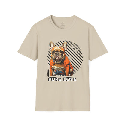 Pure Love French Bulldog Unisex Softstyle T-Shirt