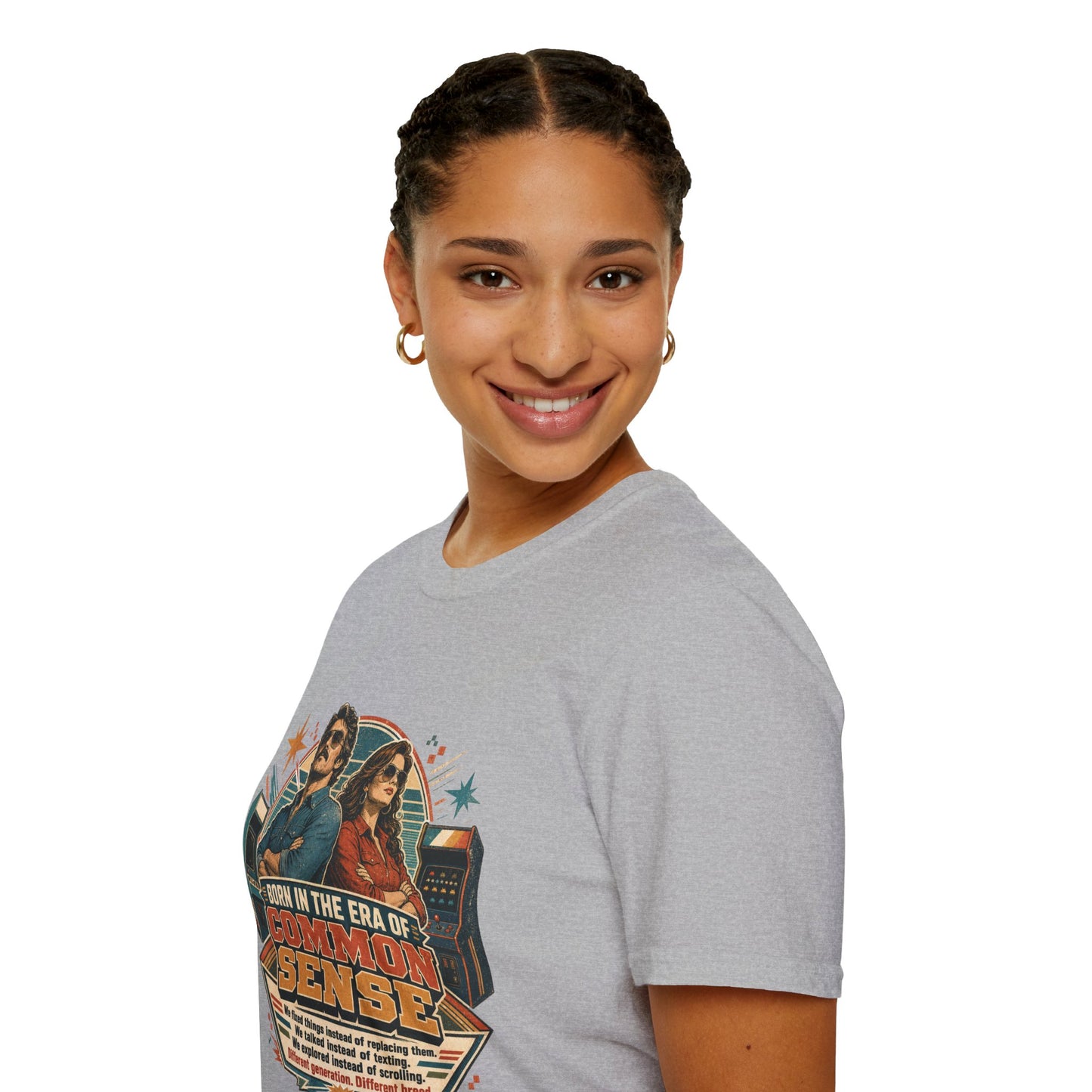 Born in the Era of Common Sense T-Shirt — Retro 70s Vintage Political Graphic Tee