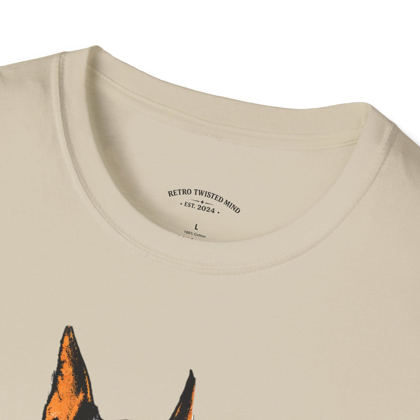 Doberman Graphic Tee — 'No, Thank You' Street Art T-Shirt