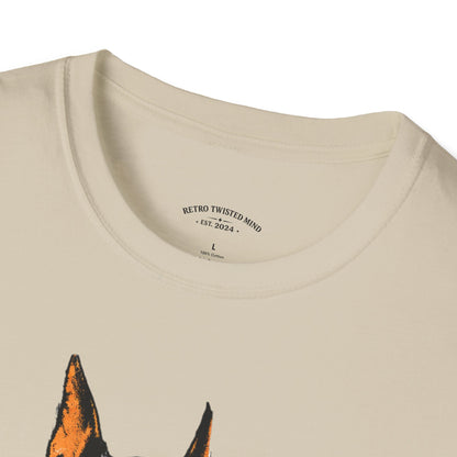 Doberman Graphic Tee — 'No, Thank You' Street Art T-Shirt