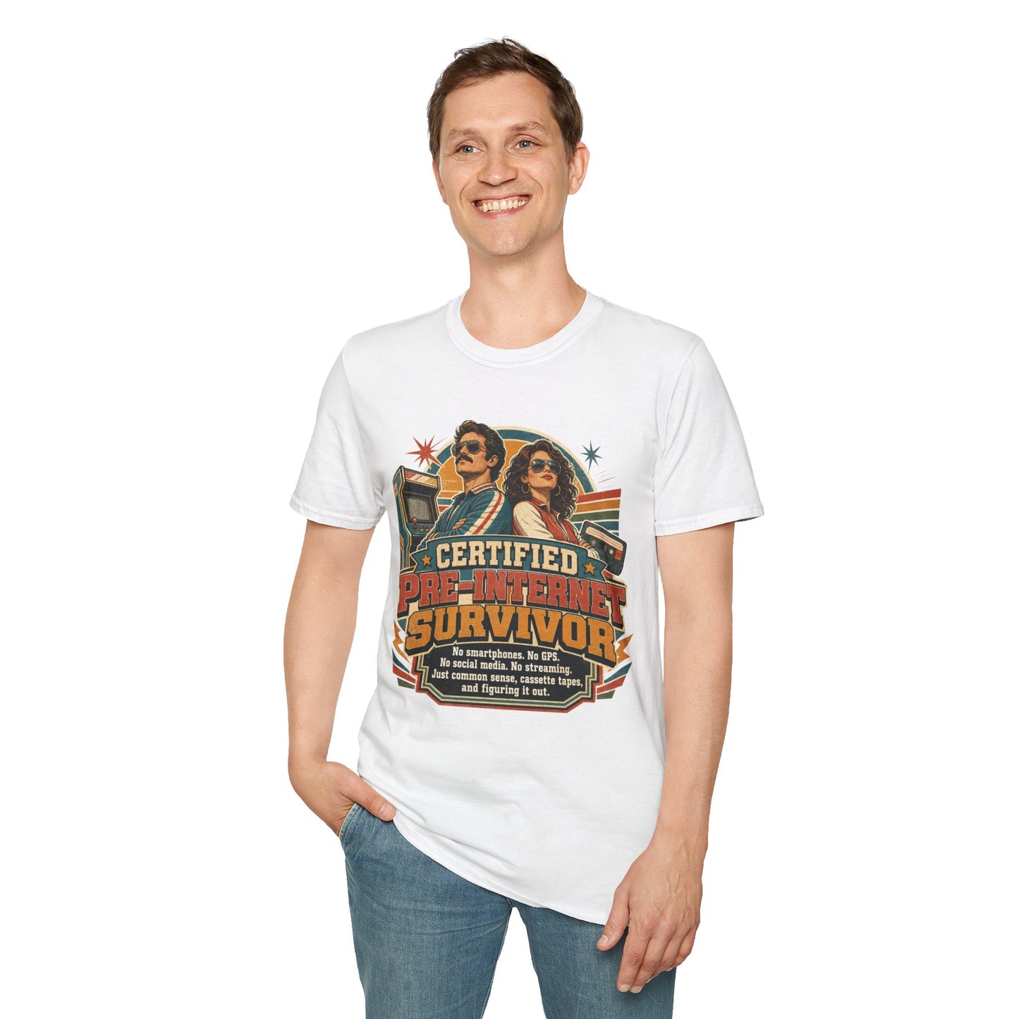 Certified Pre-Pandemic Survivor T-Shirt — Retro 70s Vintage Graphic