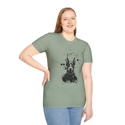 Doberman Ink Splatter T-Shirt
