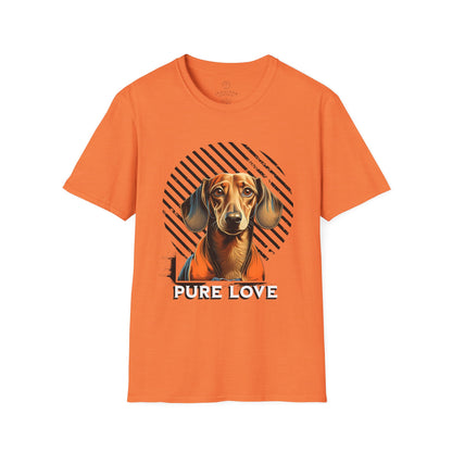 Pure Love Dachshund Unisex Softstyle T-Shirt - Perfect for Dog Lovers