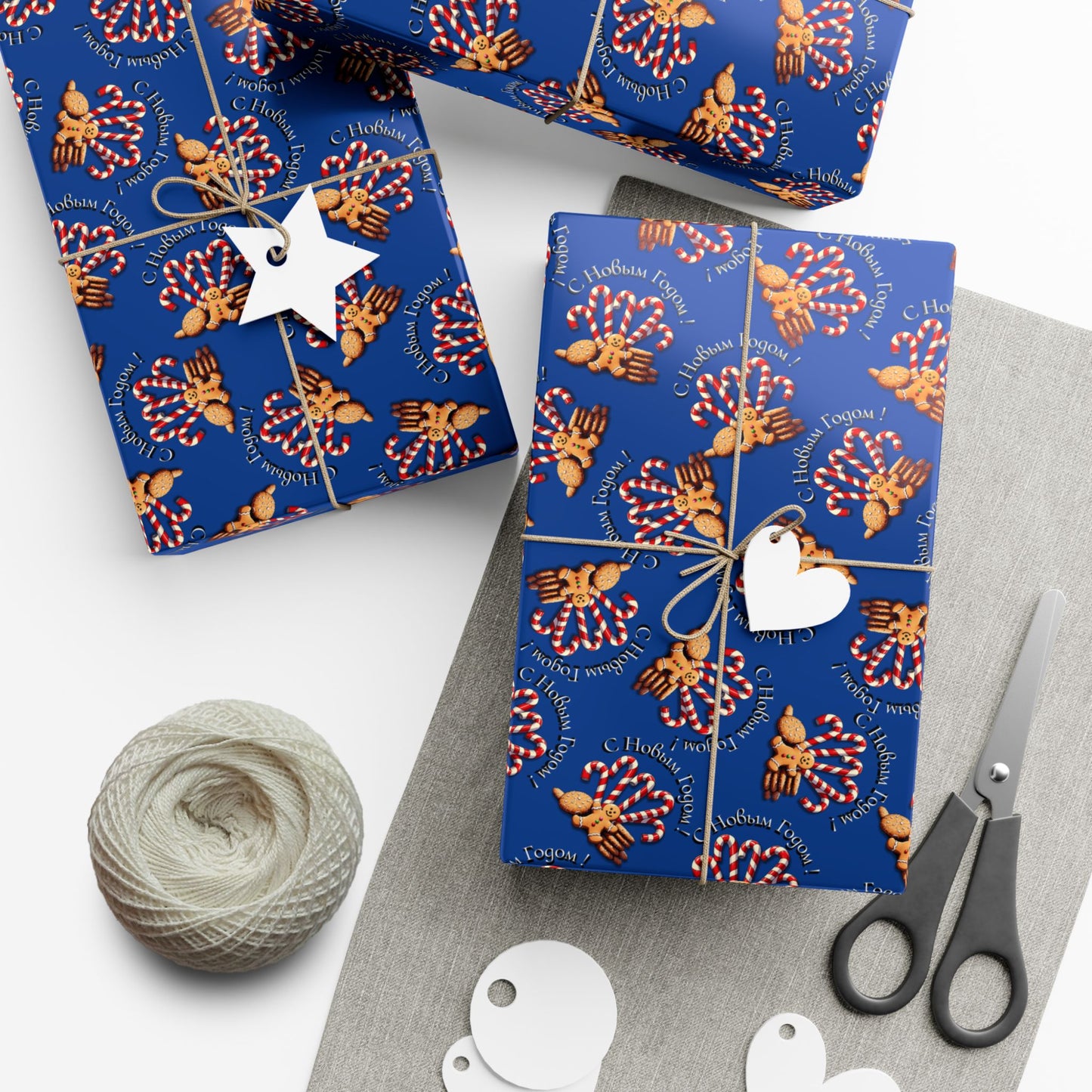 Firework Pattern Gift Wrap Paper — Festive Blue Wrapping Sheets for Celebrations