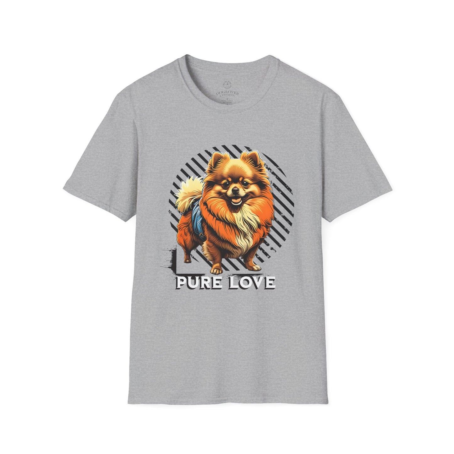 Unisex Softstyle T-Shirt - 'Pure Love' Pomeranian Print