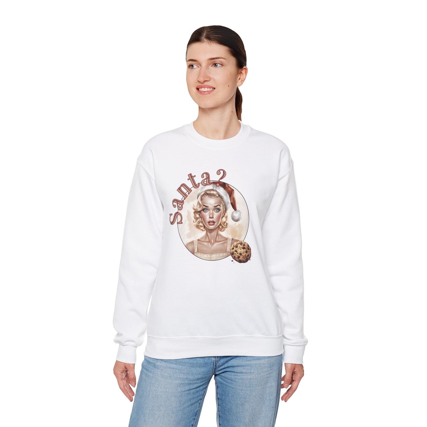 Funny Cookie Lover Sweatshirt - Retro Design - Santa? Christmas