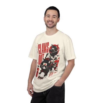 Claws Out Cat Graphic T-Shirt — Retro Ninja Kitties Tee