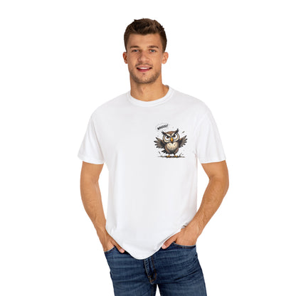 Witty Owl Graphic Tee — "Whooo?" Cute Cartoon Owl T-Shirt