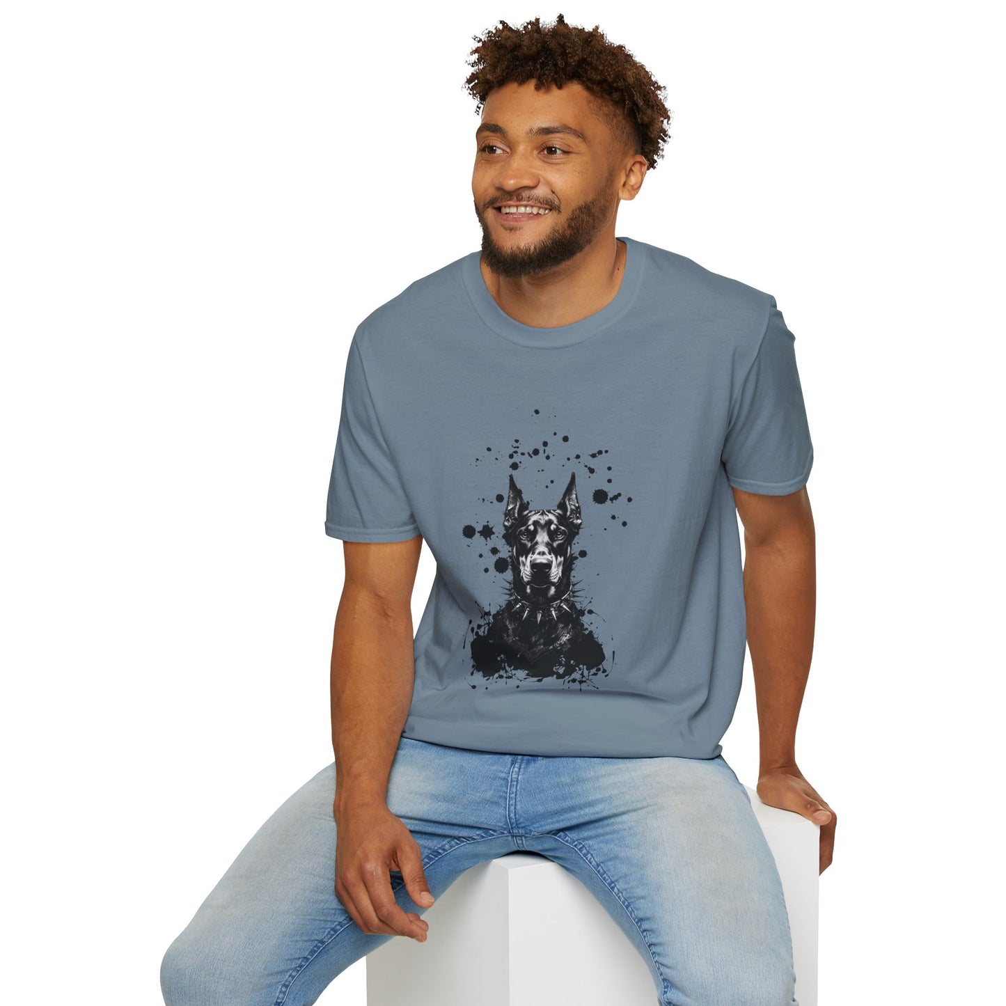 Doberman Ink Splatter T-Shirt