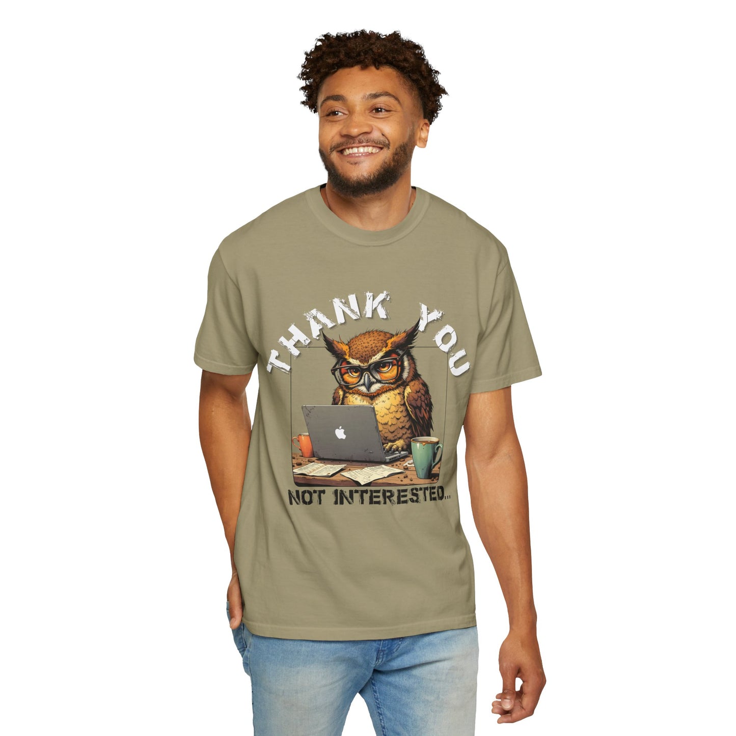 Owl 'Thank You, Not Interested' Graphic T-Shirt