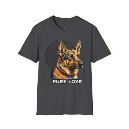 German Shepherd Pure Love Unisex Softstyle T-Shirt .dog