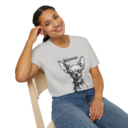 Chihuahua 'Wasaaaap' Graphic T-Shirt — Funny Dog Tee for Pet Lovers
