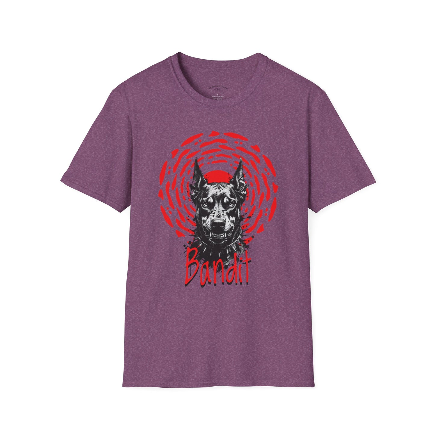 Doberman Graphic T-Shirt — Red Halo 'Bandit' Design