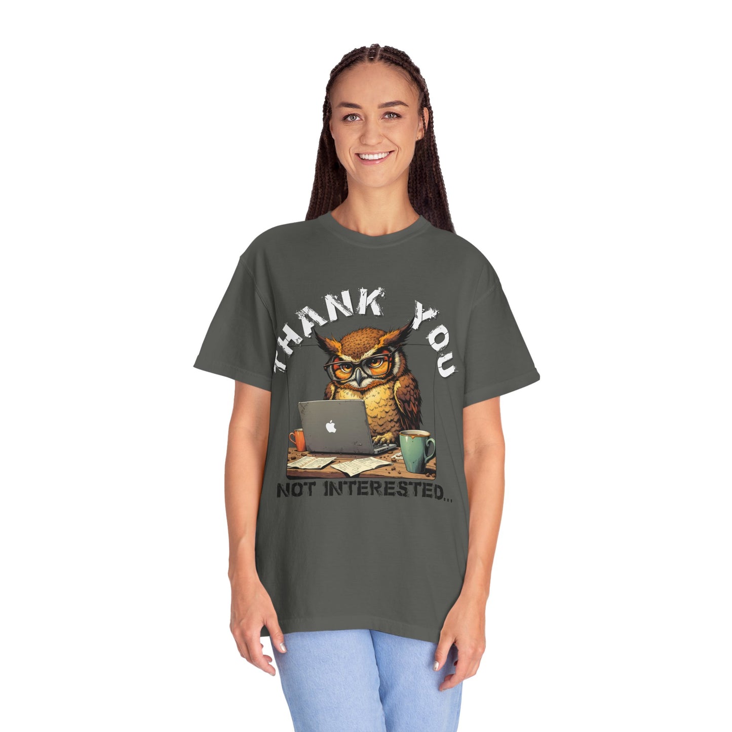 Owl 'Thank You, Not Interested' Graphic T-Shirt