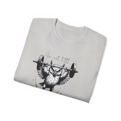Fitness Owl Graphic Tee — "I’m Not Old, I’m Compacted" Motivational Weightlifting T-Shirt