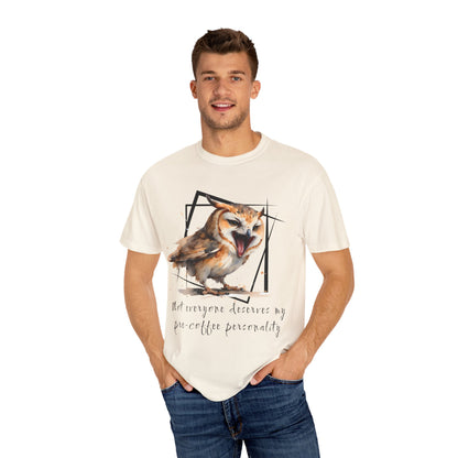 Owl Coffee Personality T-Shirt — "Not everyone deserves my pre-coffee personality"