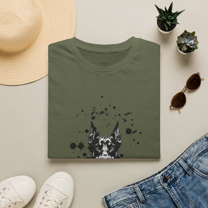 Doberman Ink Splatter T-Shirt