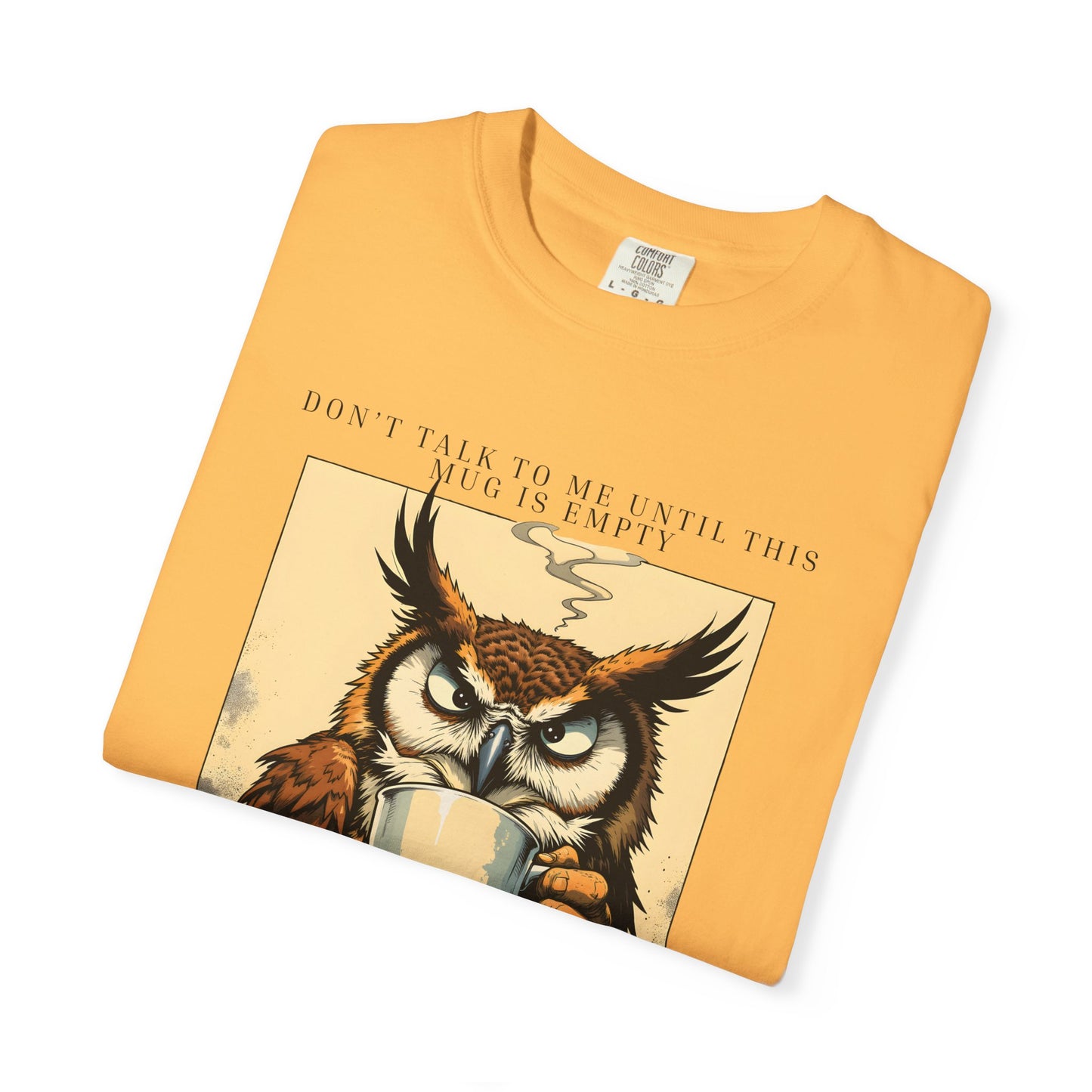Coffee First Owl T-Shirt — Vintage Coffee Lover Graphic Tee
