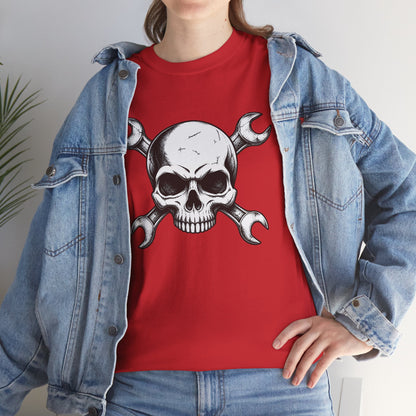 Mechanic Skull Tee — Wrench Crossbones Graphic T-Shirt