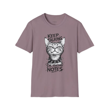 Keep Talking I'm Taking Notes Cat T‑Shirt
