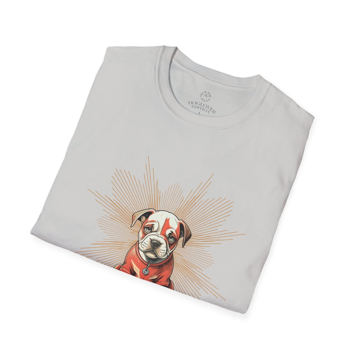 Golden Heart Dog Art Unisex T-Shirt, Animal Lover Gift, Pet Enthusiast Tee, Casual Wear, Birthday Gift, Cute Dog T-Shirt