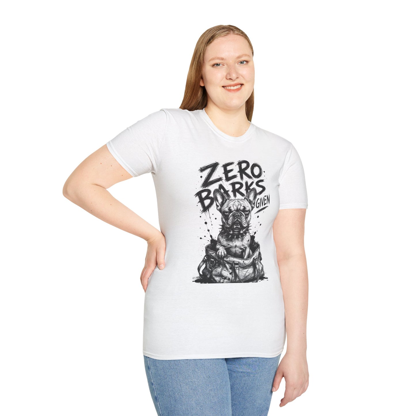 Zero Barks Given Bulldog T-Shirt — Funny Dog Lover Tee
