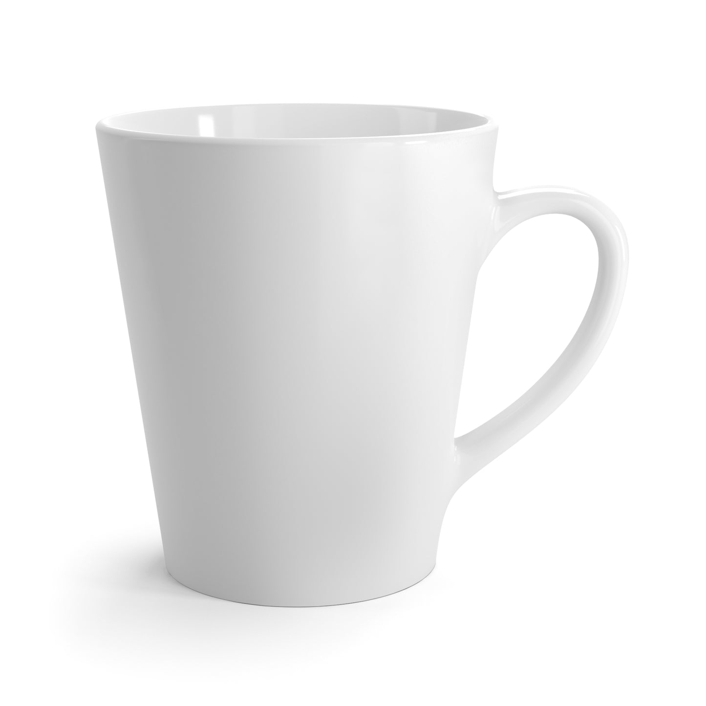 Latte Mug — Cute Grumpy Owl Holding “Who Cares” Coffee Cup