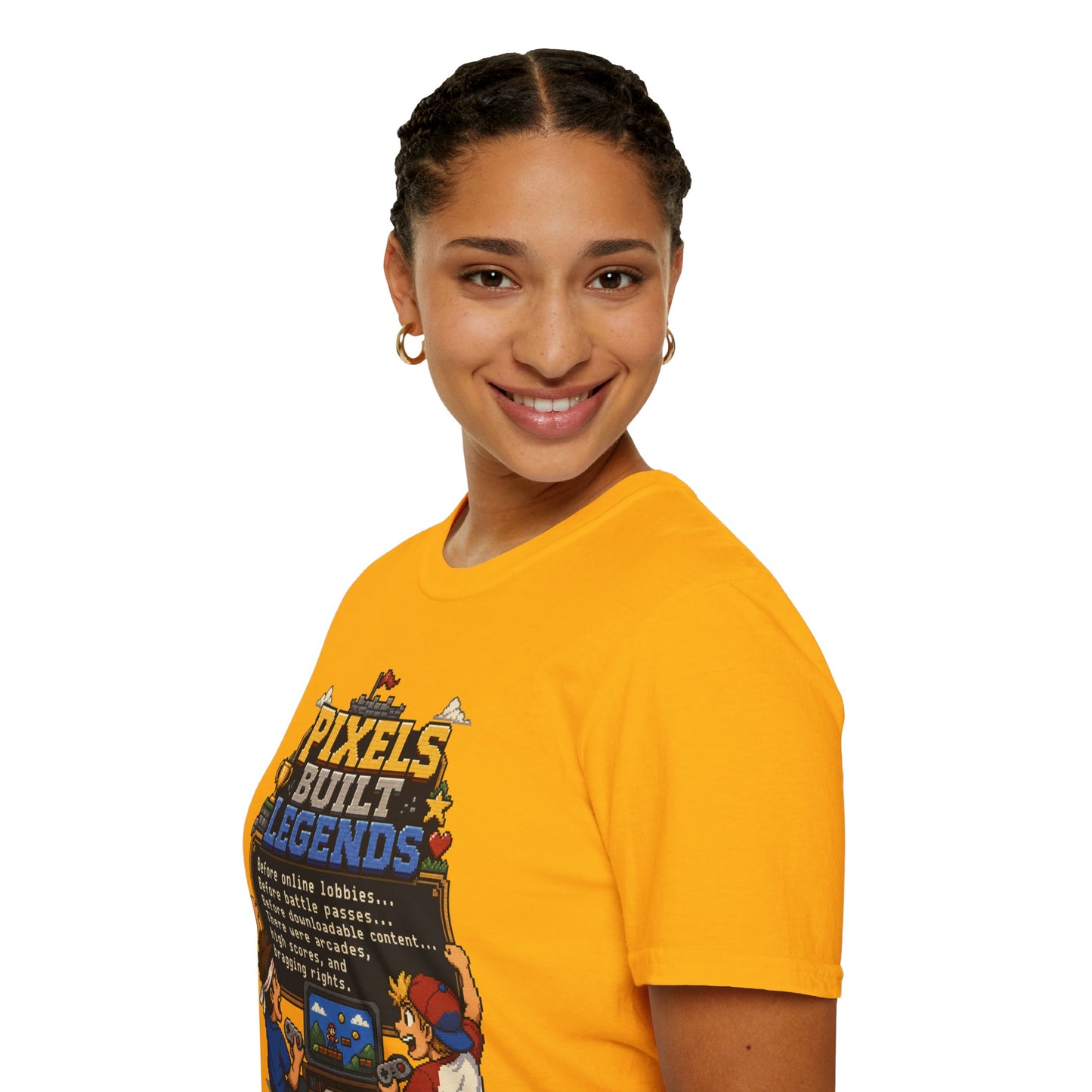 Pixels Built Legends T‑Shirt — Retro Gaming Nostalgia Tee