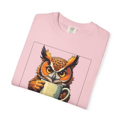 Coffee Owl T‑Shirt - "Touch My Coffee and You'll Need a New Hand" Graphic Tee