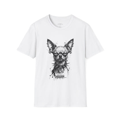 Chihuahua Portrait T‑Shirt — Expressive Black & White Dog Art Tee