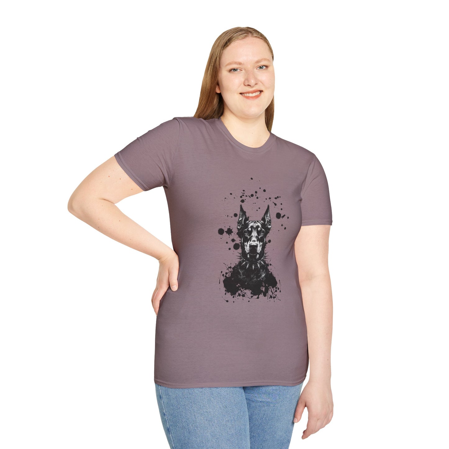 Doberman Ink Splatter T-Shirt