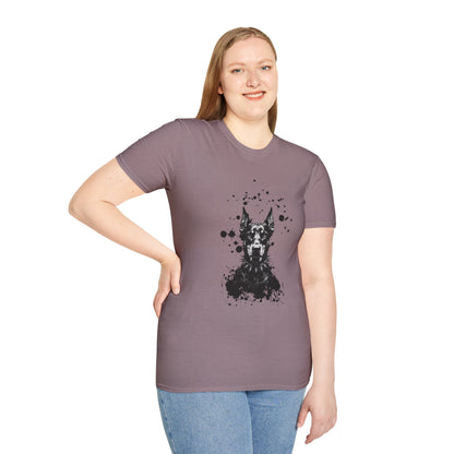 Doberman Ink Splatter T-Shirt