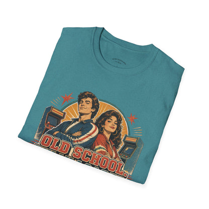 T-Shirt — Retro 'Old School' Arcade Couple Vintage Gamer Tee