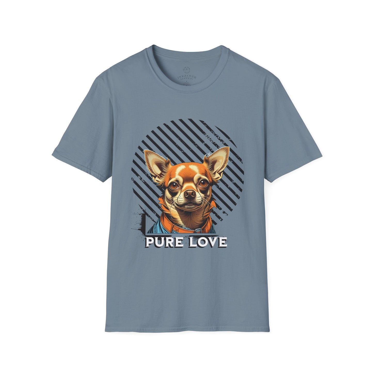 Dog Lover's Pure Love Unisex T-Shirt | Vibrant Orange Dog Design
