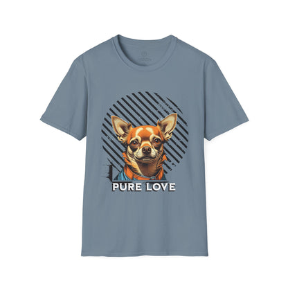 Dog Lover's Pure Love Unisex T-Shirt | Vibrant Orange Dog Design