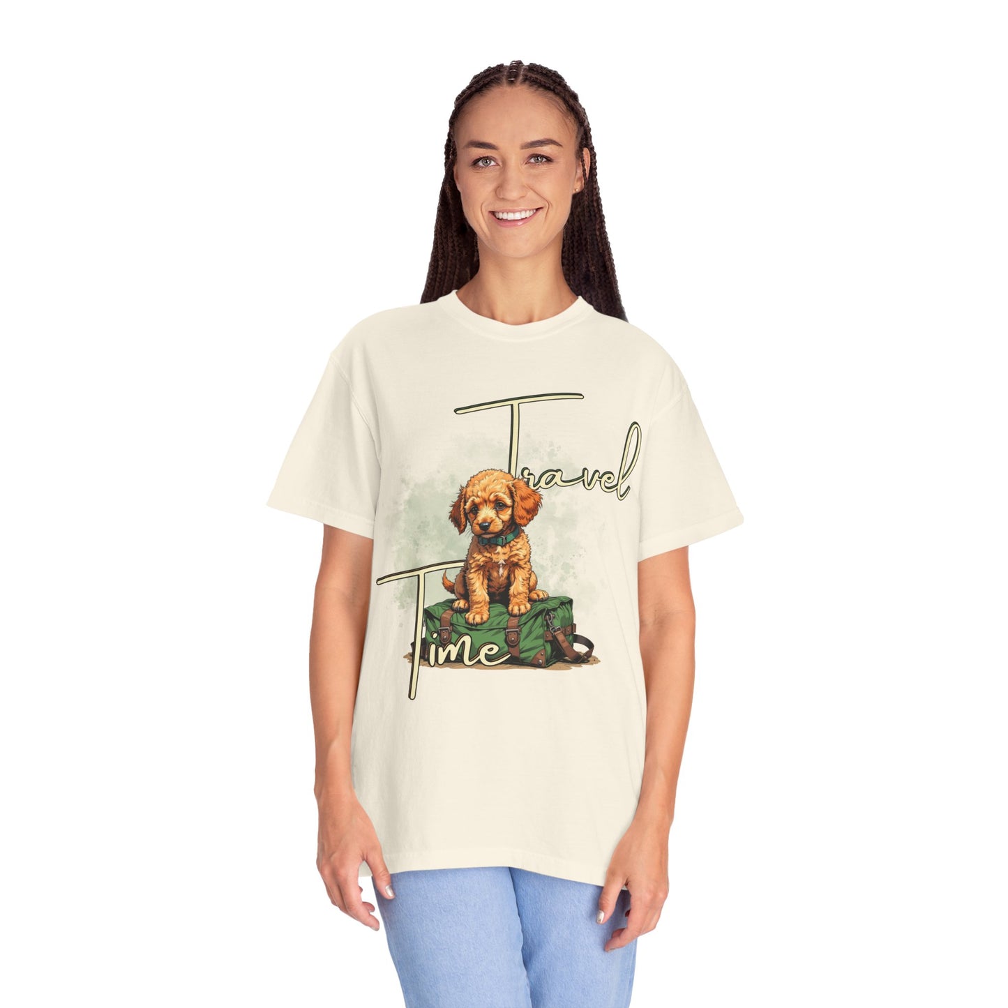 Travel Time Unisex T-Shirt - Perfect for Dog Lovers, Casual Wear, Traveling, Gift for Pet Owners, Adventure Apparel